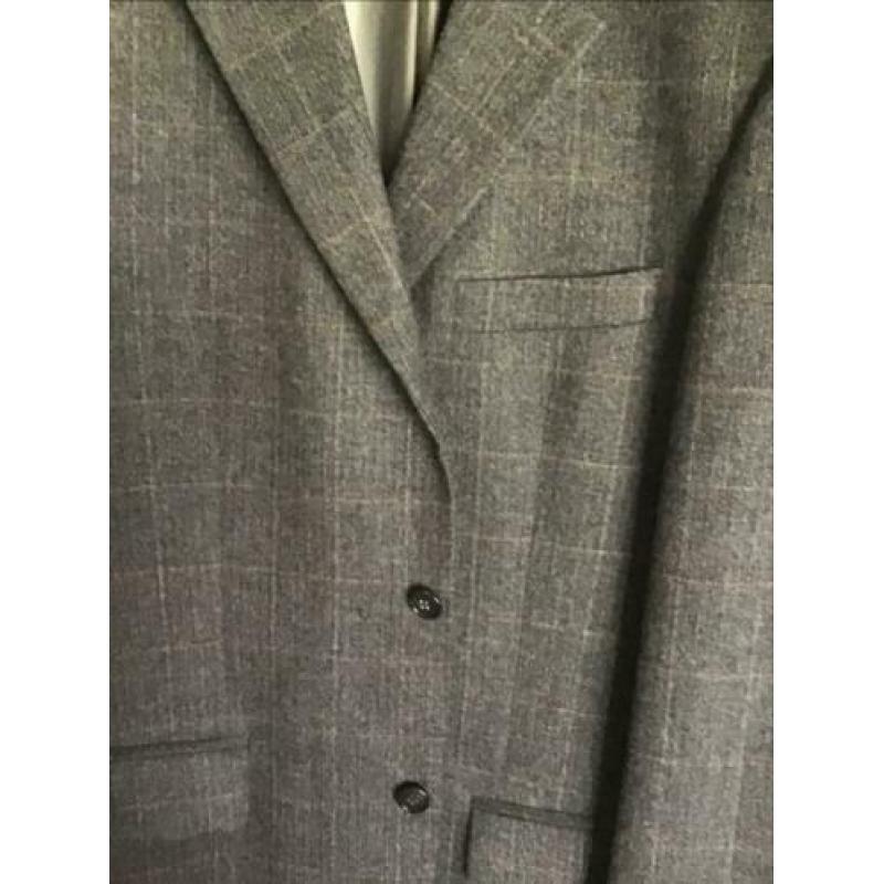 Grijs geruit colbert 100% wol, dubbele split