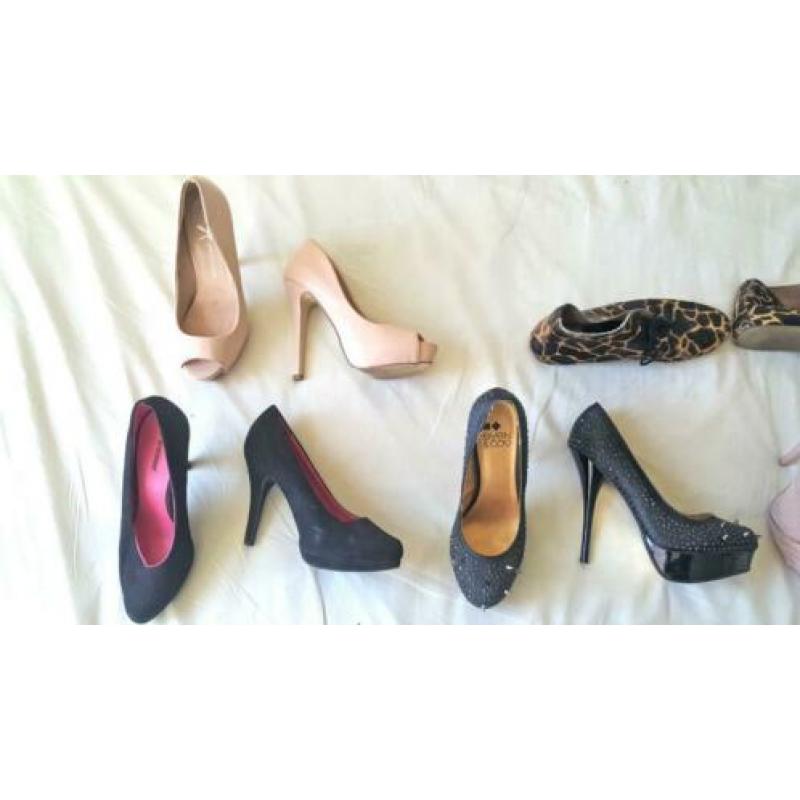 Diverse hakken en schoenen maat 38