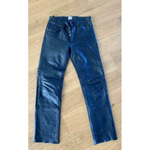 Leren five pocket broek