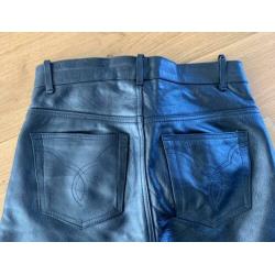 Leren five pocket broek