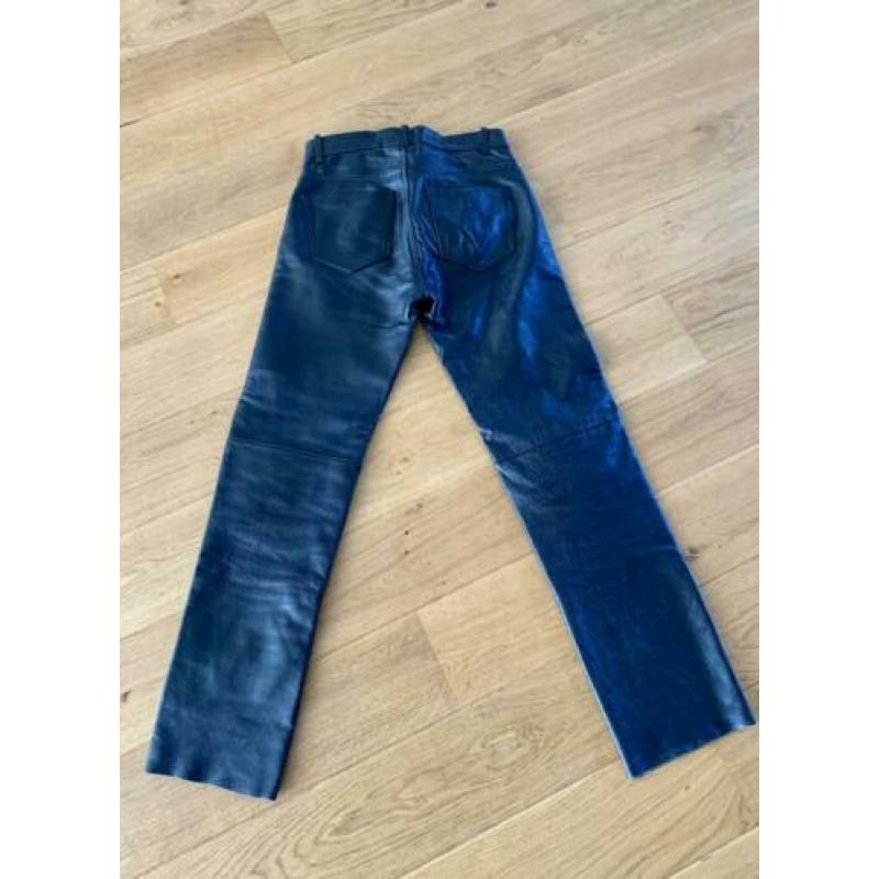 Leren five pocket broek