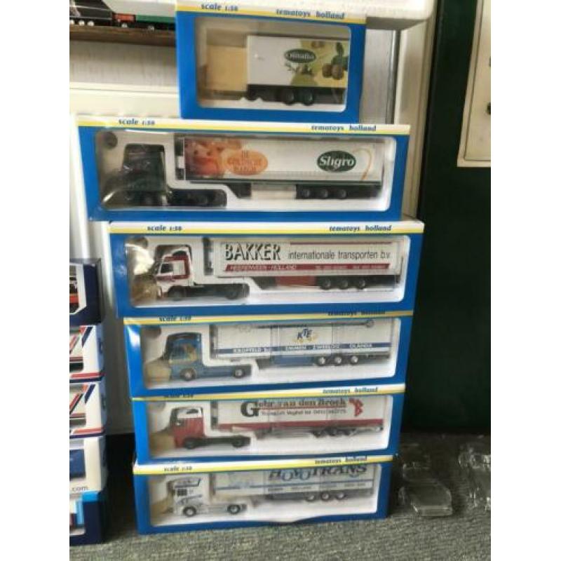 Te koop; vrachtwagens,WSI,Tekno, Tematoys Holland, loin-toys