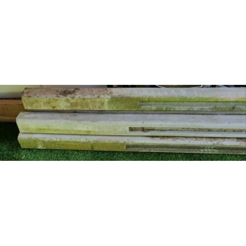 Betonpalen voor schutting. Met inkeping. Lengte 270cm. 5st