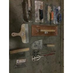 Veel gereedschap stuc,metselwerk