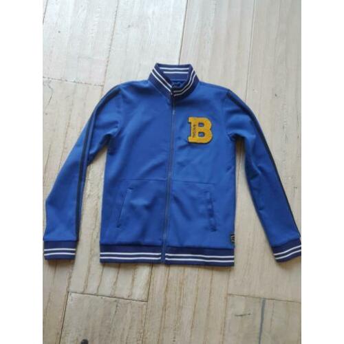 Mooi blauw trainingsjack van Indian Blue Jeans. Maat 152