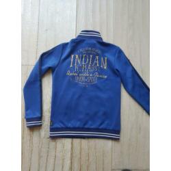 Mooi blauw trainingsjack van Indian Blue Jeans. Maat 152
