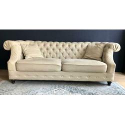 Cremekleurige stoffen banken (2- en 3-zits)