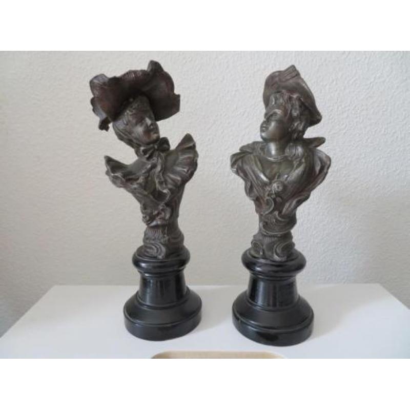 2 antieke zamac beeldjes ca. 1900