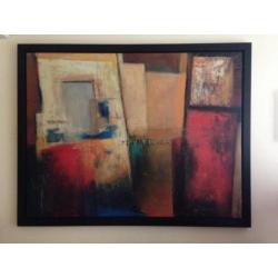 Groot modern abstract schilderij