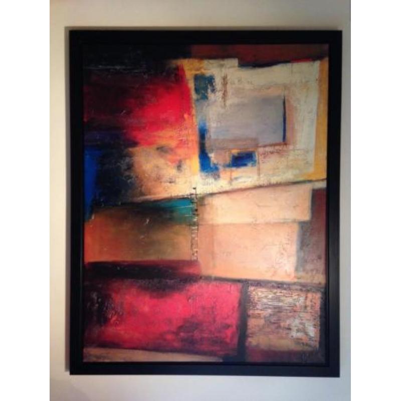 Groot modern abstract schilderij