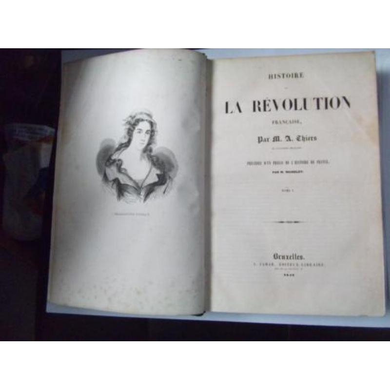 2 boeken Histoire la Révolution Frans uit 1840