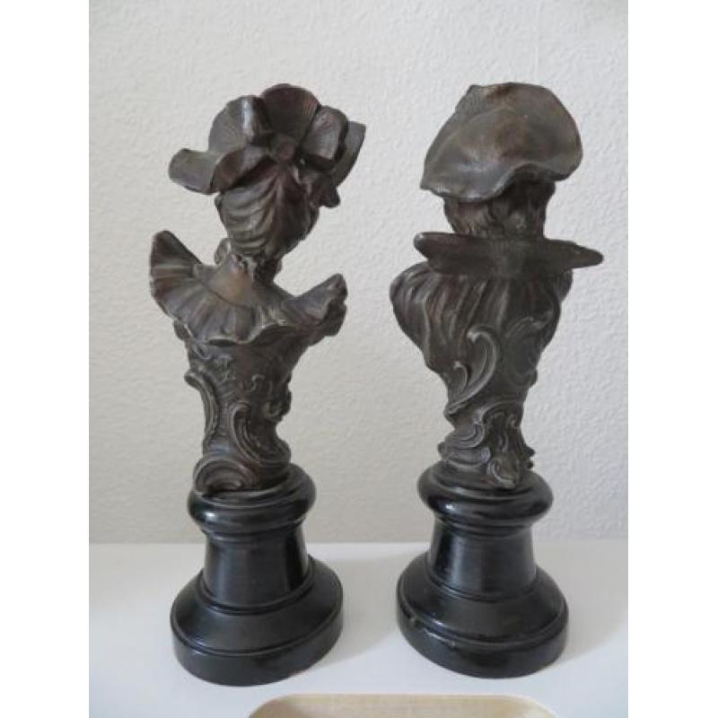 2 antieke zamac beeldjes ca. 1900