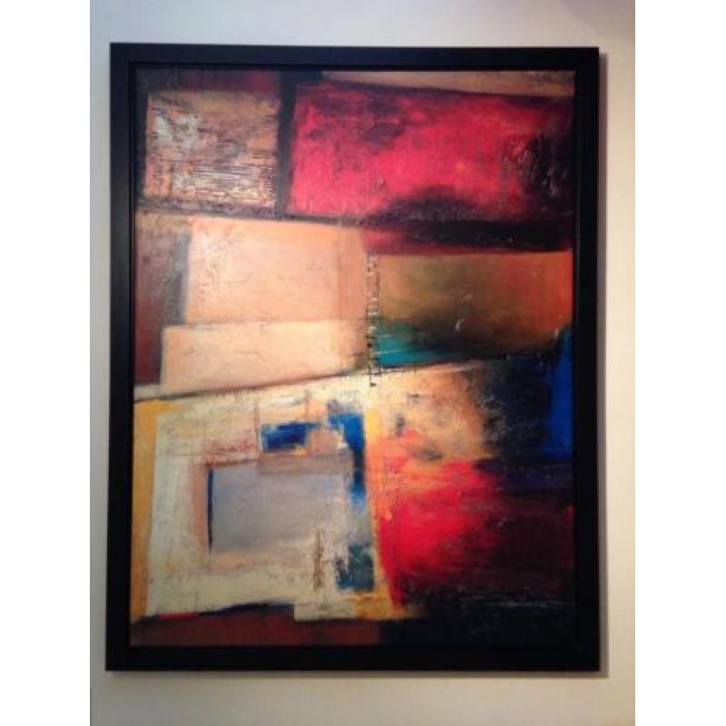 Groot modern abstract schilderij