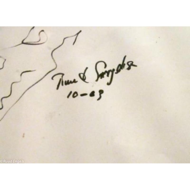 Naaktmodel tekening door Ruud Engels 2003 Incl. lijst