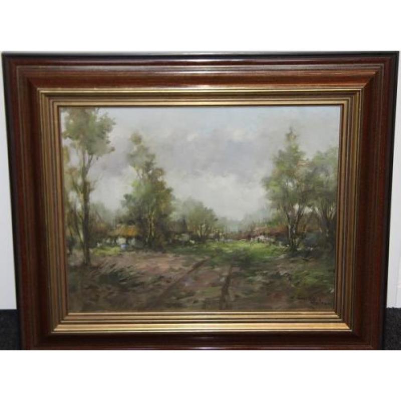 Harrie Koolen 1904-1985 Boerenerf met Boerderijen