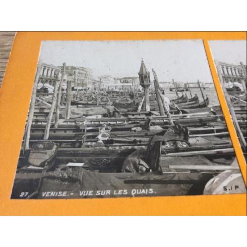 Stereokaart Stereoscoop Kaart Stereofoto Venetië Algerije