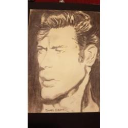 Originele potloodtekening James Dean