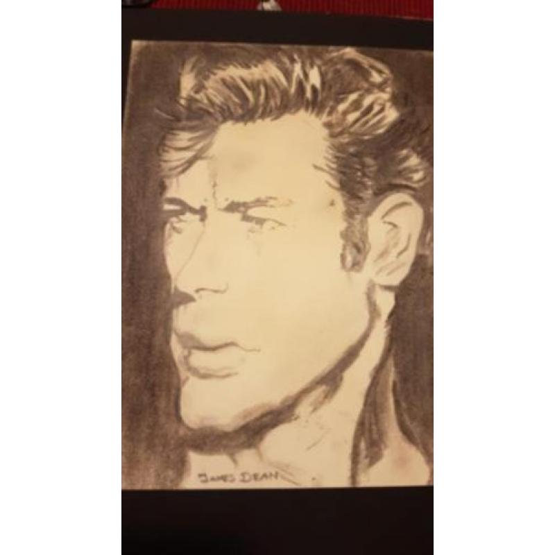 Originele potloodtekening James Dean