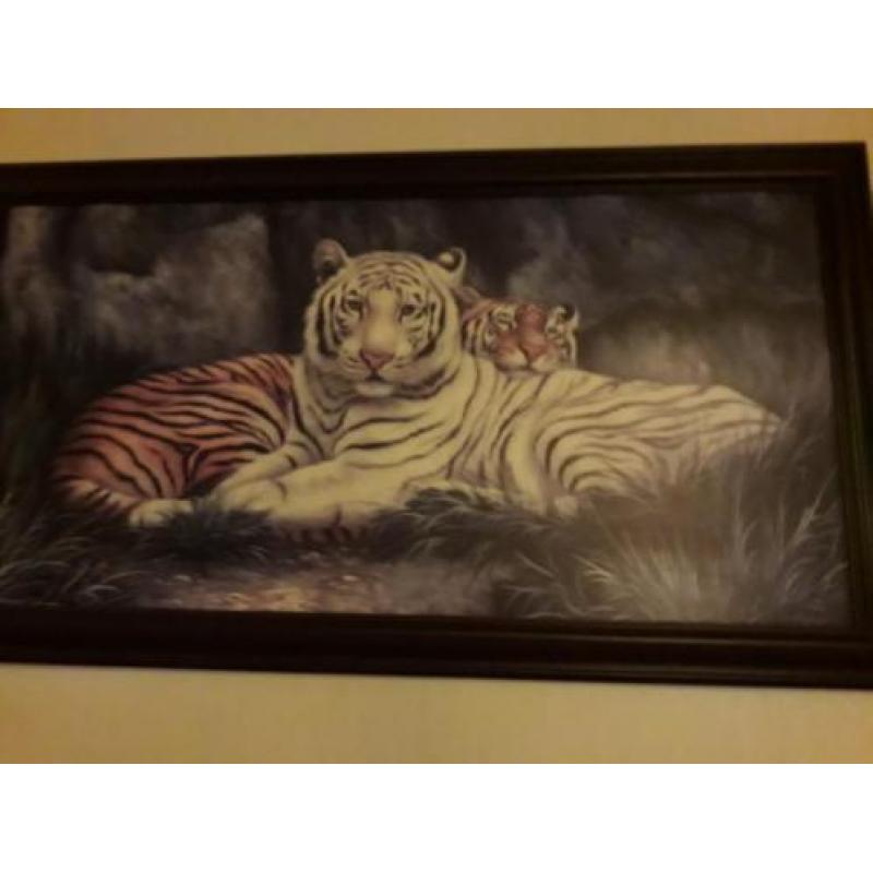 Mooi oud antiek schilderij 61cm