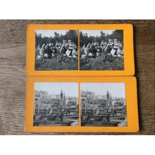Stereokaart Stereoscoop Kaart Stereofoto Venetië Algerije