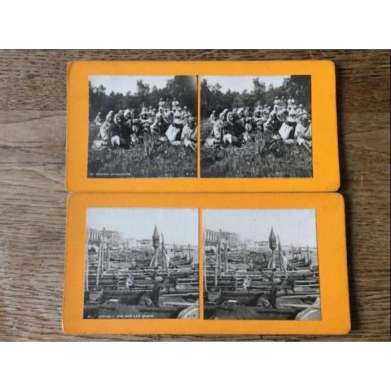 Stereokaart Stereoscoop Kaart Stereofoto Venetië Algerije