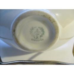 vintage jaren50 BAVARIA R porselein design schaal in houder