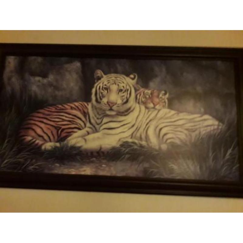 Mooi oud antiek schilderij 61cm