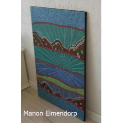 Uniek Handgeschilderd Abstract Schilderij 100 x 70 cm Kunst