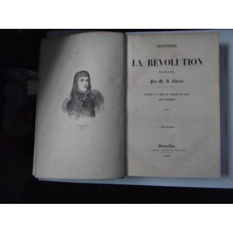 2 boeken Histoire la Révolution Frans uit 1840