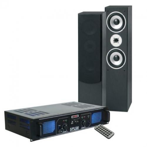 SkyTronic stereo installatie met versterker, speakers & kabe