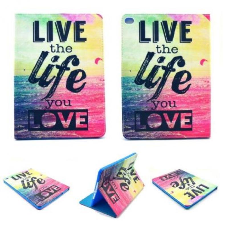 iPad Air 2 leren hoes hoesje case - Live The Life You Love