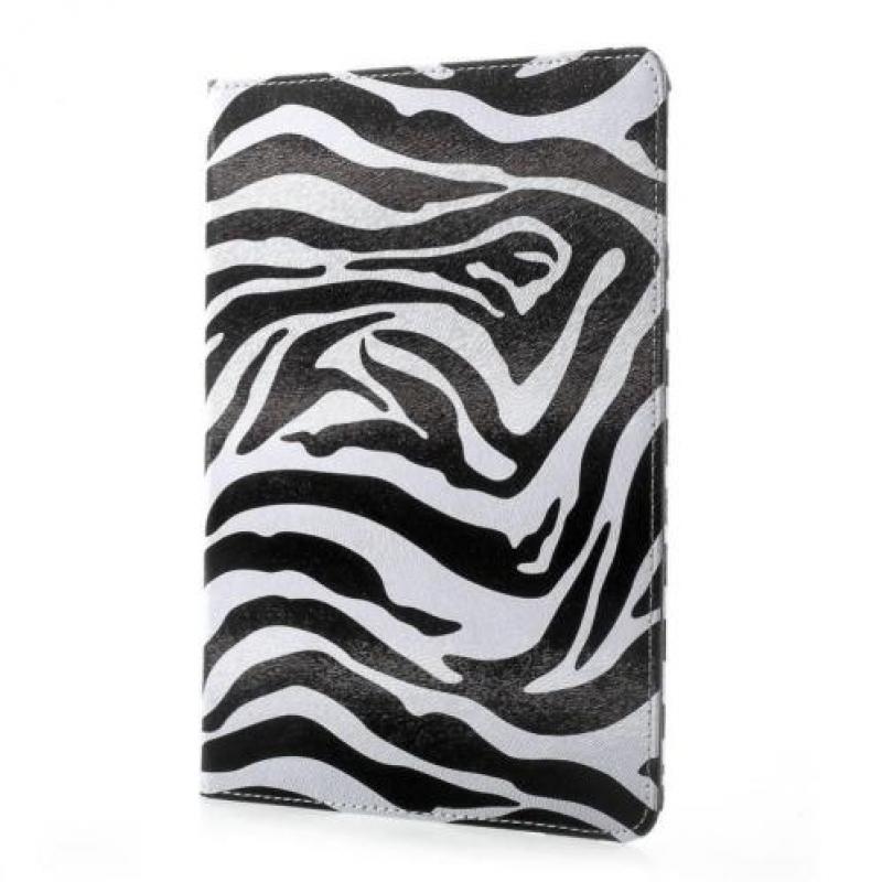 iPad 2017 en Air 1 hoes 360 roteerbaar kunstleder Zebra mot