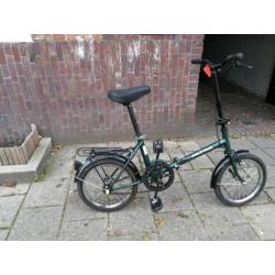Vouwfiets met standaard en fietsbel