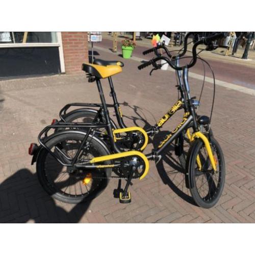 2X aurelia vouwfiets zwart/geel 20 wielen OPRUIMING !!