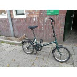 Vouwfiets met standaard en fietsbel
