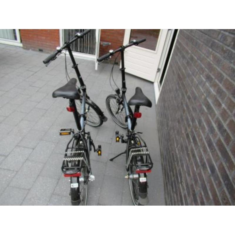 2 vouwfietsen Pegasus DS3 matzwart zo goed als nieuw