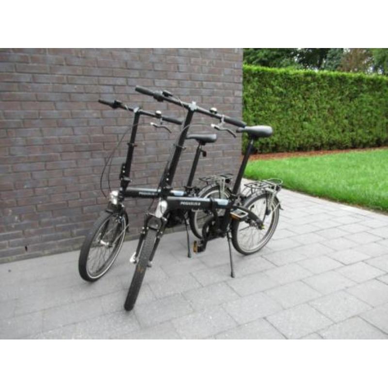 2 vouwfietsen Pegasus DS3 matzwart zo goed als nieuw