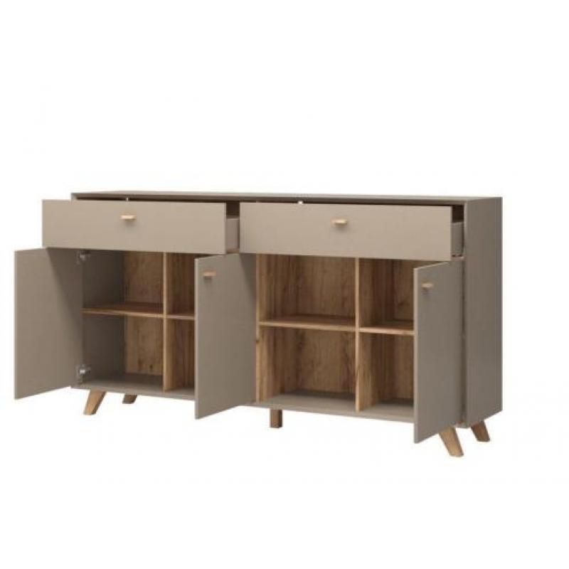 Germania Calvi Dressoir Large Grijs Hoge Poten Outlet