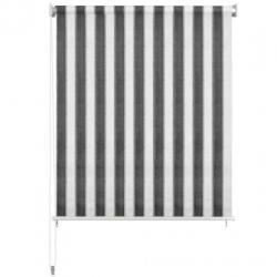 vidaXL Rolgordijn voor buiten 400x140 cm antraciet en wit ge