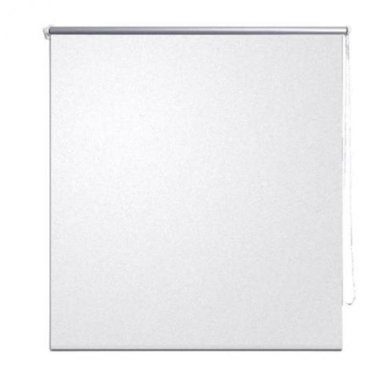 vidaXL Rolgordijn verduisterend 100 x 230 cm wit