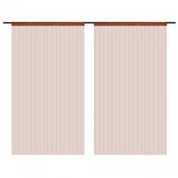 vidaXL Draadgordijnen 140x250 cm bruin 2 st