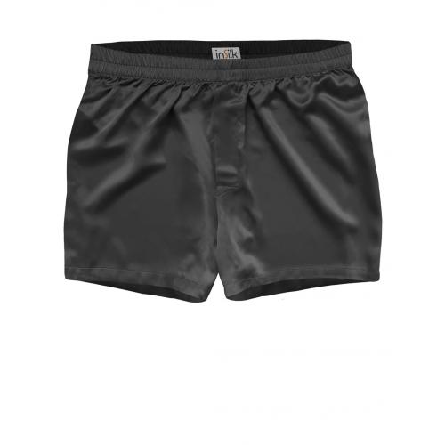 Zijden Boxershort inSilk Collection, Kleur Zwart, Maat Large